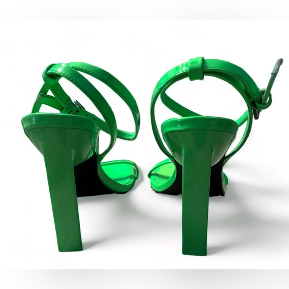 MARC FISHER Arthur Lime Green Ankle Strap High Heels Sandal Sz 6.5 NEW - Picture 7 of 8